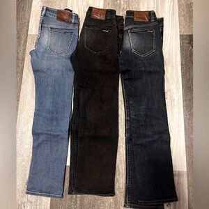 Volcom Youth Boys Sz 25/10 Vorta Slim Straight Jeans